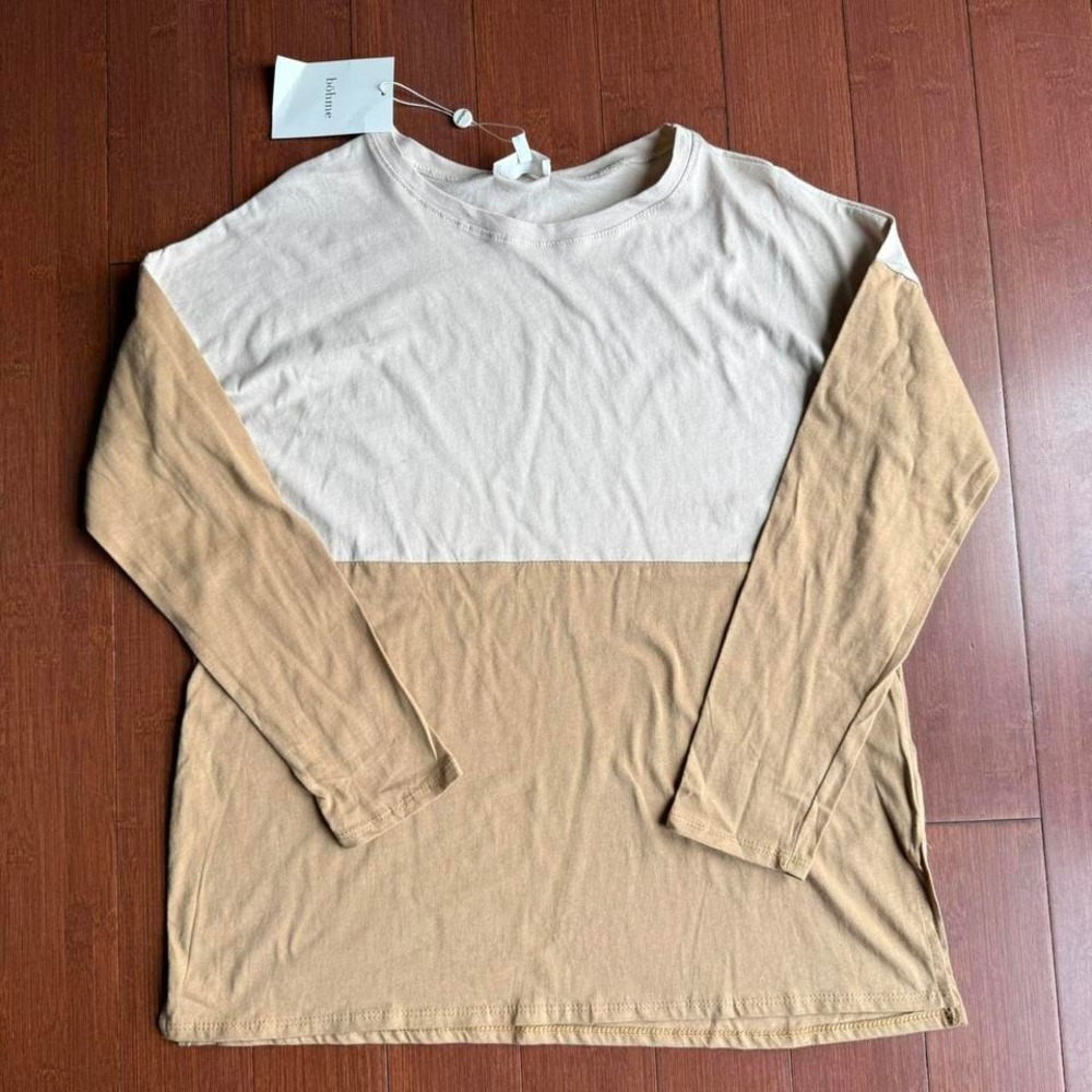 Cream and Tan Bohme Long Sleeve‎ Top
